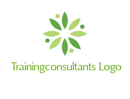 flower swoosh people employment logo