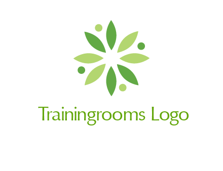 flower swoosh people employment logo