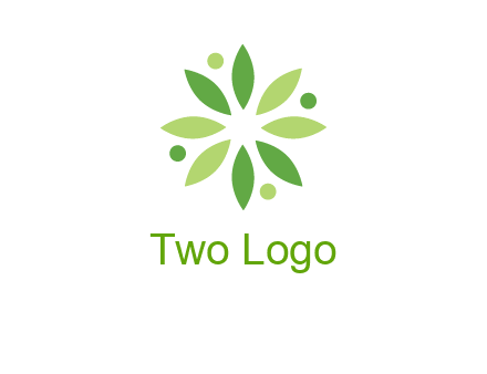 flower swoosh people employment logo