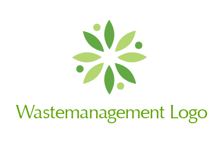 flower swoosh people employment logo