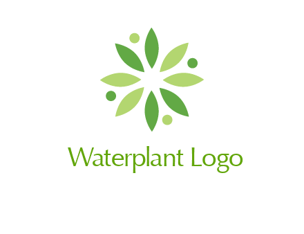flower swoosh people employment logo