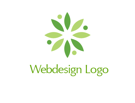 flower swoosh people employment logo