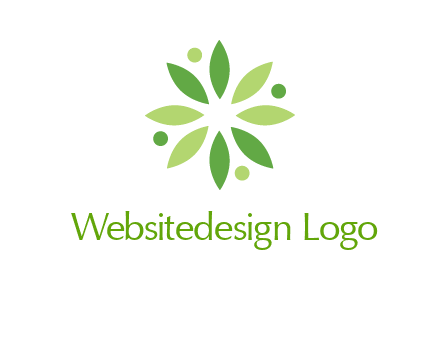 flower swoosh people employment logo