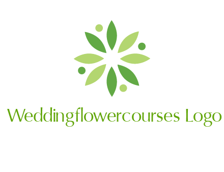 flower swoosh people employment logo