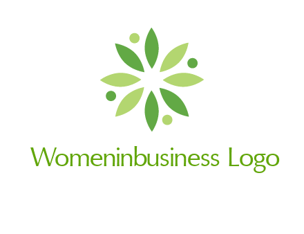 flower swoosh people employment logo