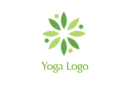 flower swoosh people employment logo