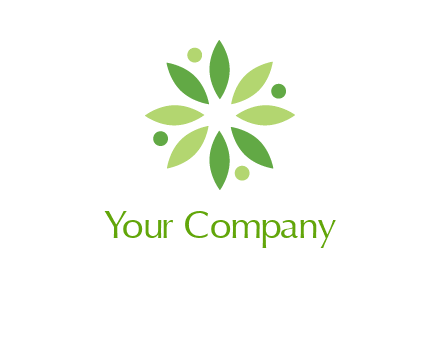 flower swoosh people employment logo