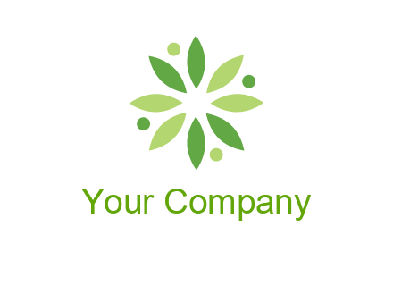 flower swoosh people employment logo
