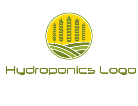 upright wheat stalks farm logo