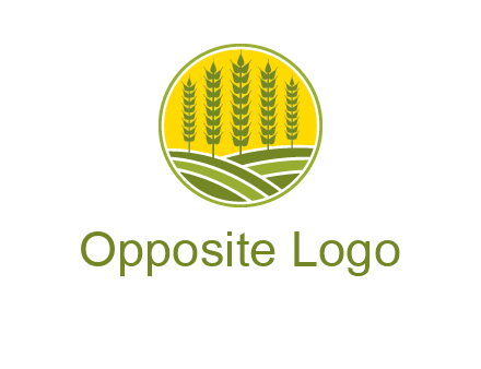 upright wheat stalks farm logo