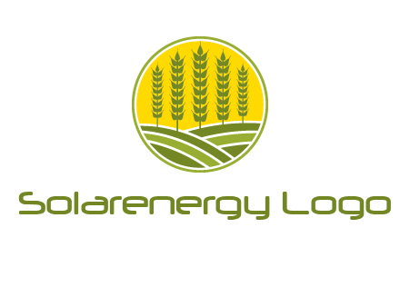 upright wheat stalks farm logo