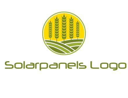 upright wheat stalks farm logo