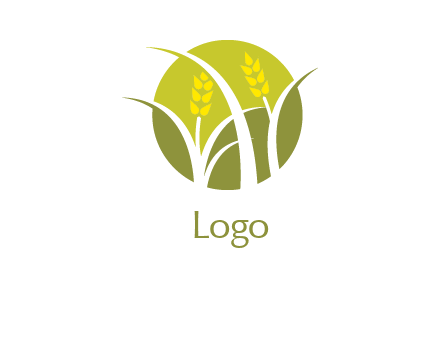 wheat stalks in colored circle logo