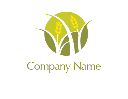 wheat stalks in colored circle logo