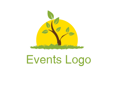 sun and plant farm logo