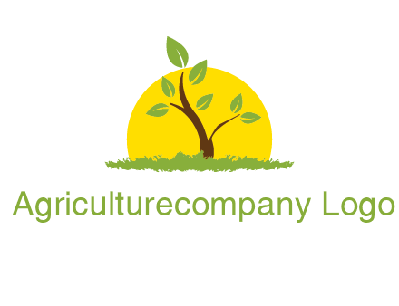 sun and plant farm logo