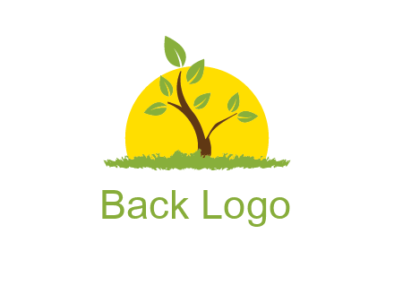 sun and plant farm logo