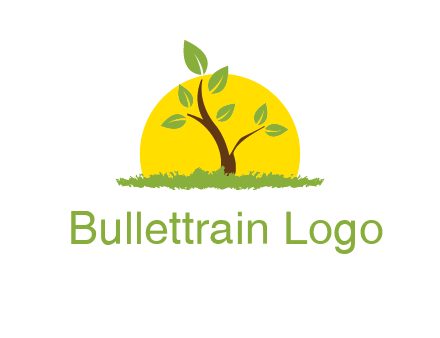 sun and plant farm logo
