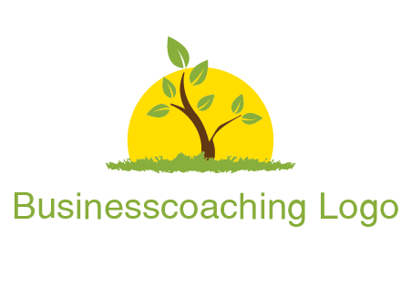 sun and plant farm logo
