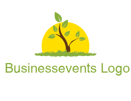 sun and plant farm logo