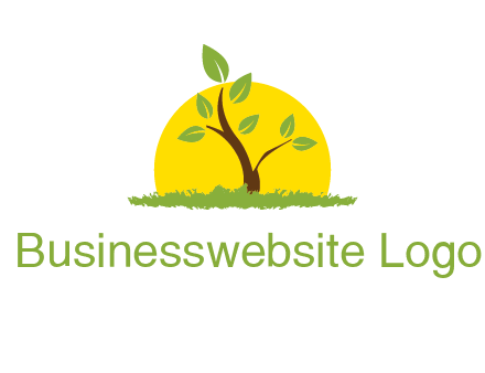 sun and plant farm logo