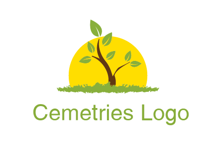 sun and plant farm logo
