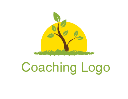 sun and plant farm logo