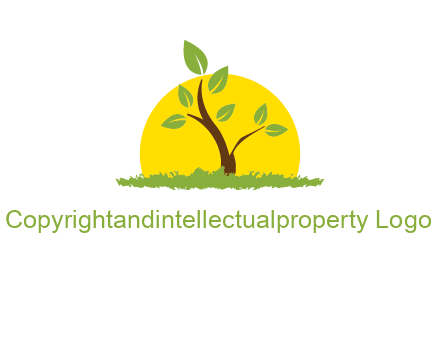 sun and plant farm logo