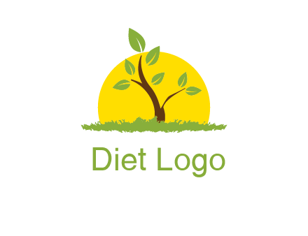 sun and plant farm logo