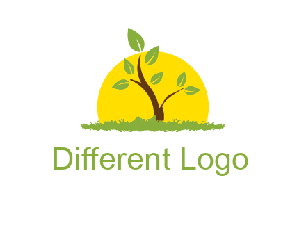 sun and plant farm logo