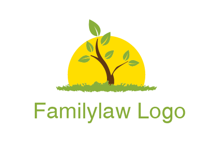 sun and plant farm logo