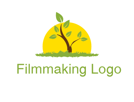 sun and plant farm logo