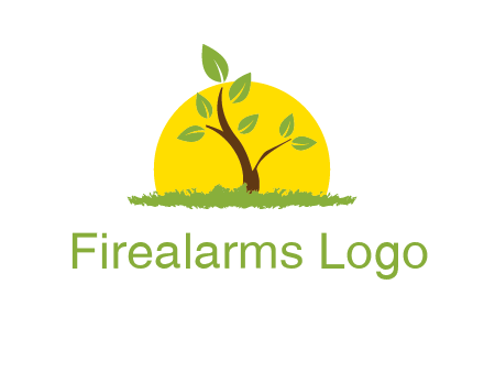 sun and plant farm logo