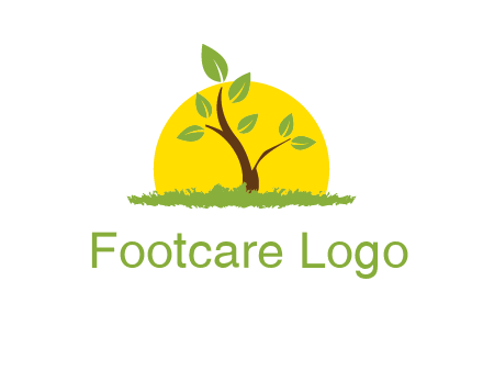 sun and plant farm logo