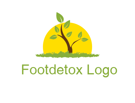 sun and plant farm logo