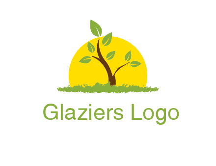 sun and plant farm logo