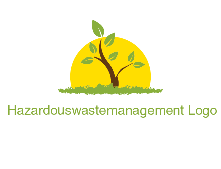 sun and plant farm logo