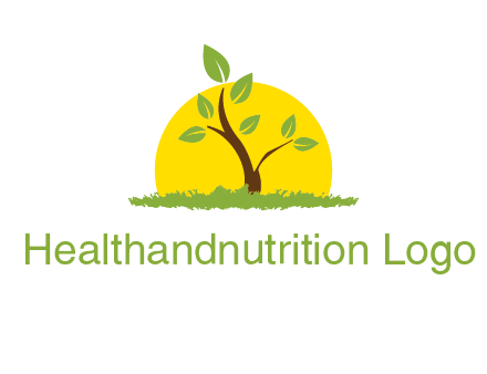 sun and plant farm logo