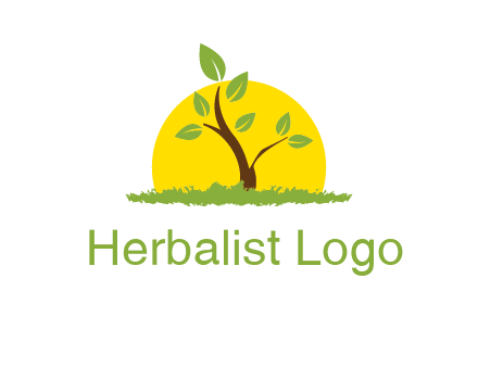 sun and plant farm logo