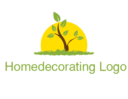 sun and plant farm logo