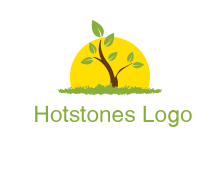sun and plant farm logo