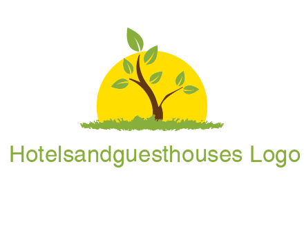 sun and plant farm logo