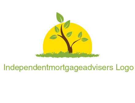 sun and plant farm logo