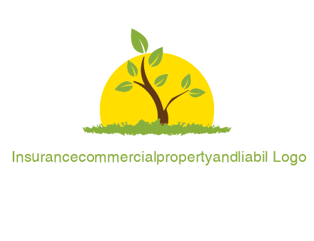sun and plant farm logo