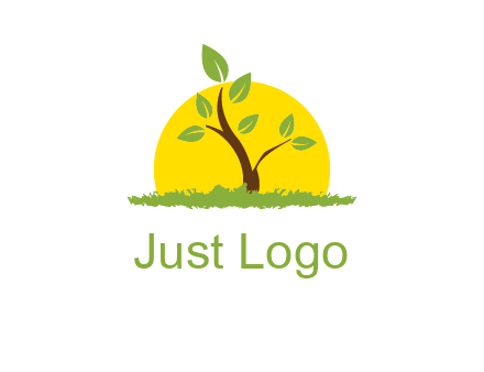 sun and plant farm logo