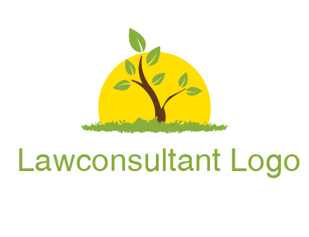 sun and plant farm logo