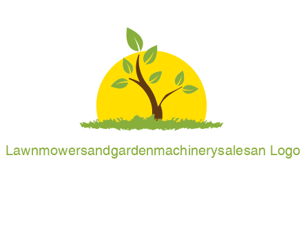 sun and plant farm logo