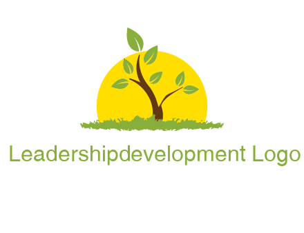 sun and plant farm logo
