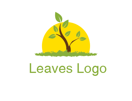 sun and plant farm logo