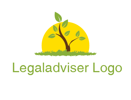 sun and plant farm logo